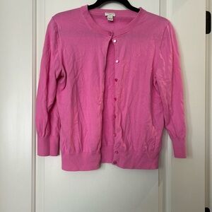 J. Crew Factory Pink Button-Up Cardigan